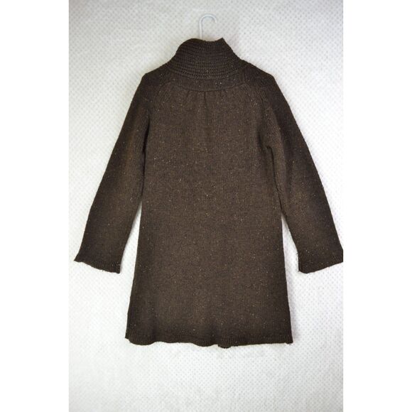 Max Studio MSSP Women's Medium Brown Lambswool Long Cardigan Sweater - Picture 5 of 13